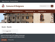 Tablet Screenshot of comune.divignano.no.it